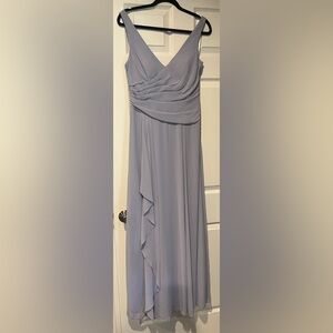 Azazie Gray Asymmetrical bridesmaids dress